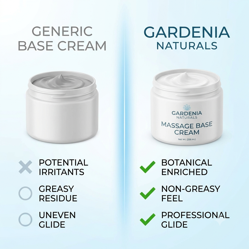 Massage Base Cream Deep Hydration Base for Massage Therapy - Unscented natural cosmetic base cream for skincare formulations