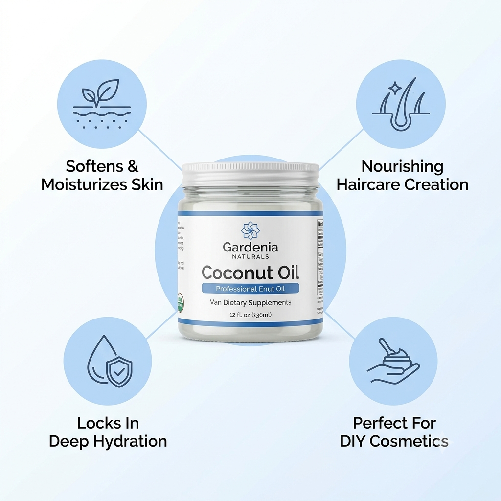 Coconut Oil (Cocos nucifera) – Pure Solid Coconut Oil for Natural Skincare & Soap Crafting