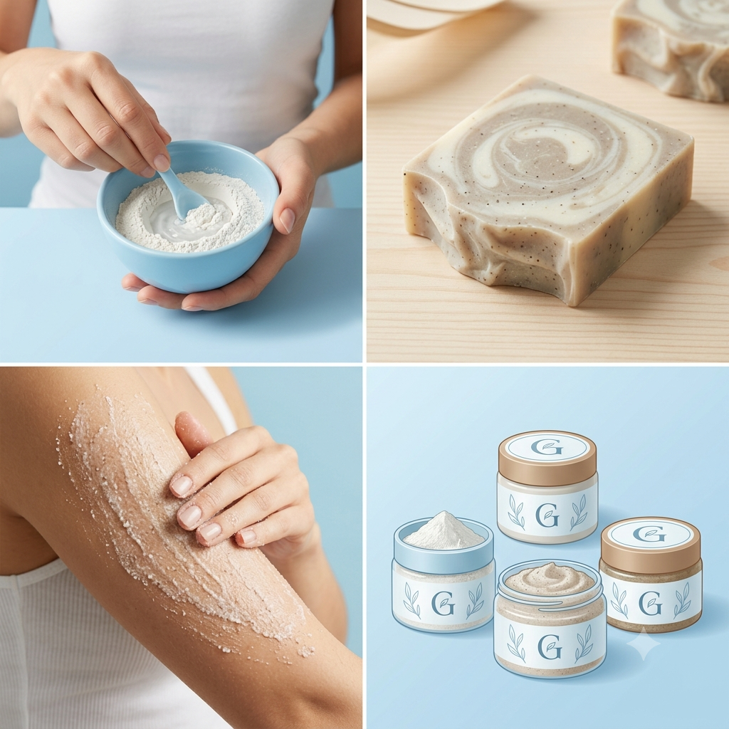 White French Clay Luxury Cosmetic Clay for Mask Bases Gentle Detox - Natural ingredient for professional and DIY cosmetic use