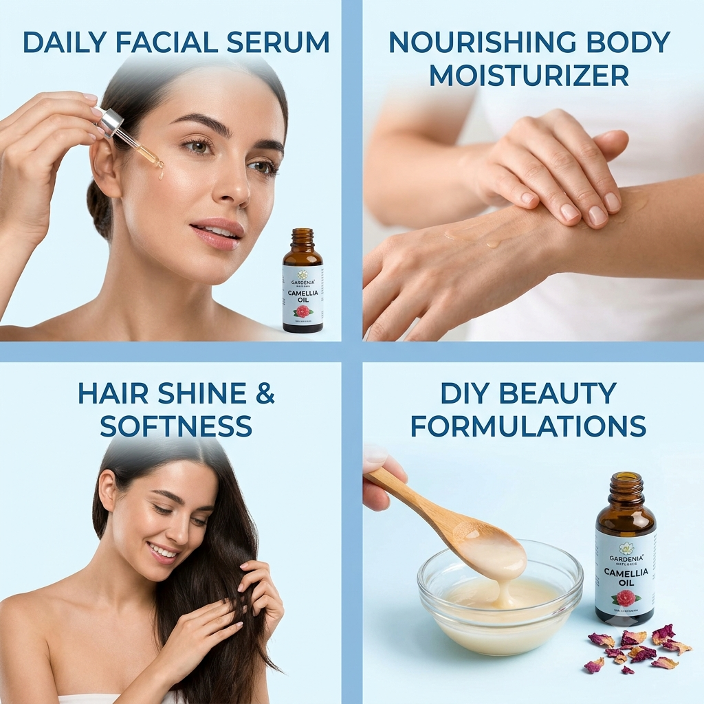 Camellia Oil (Camellia oleifera) – Elegant Camellia Tea Seed Oil for Face & Hair Radiance