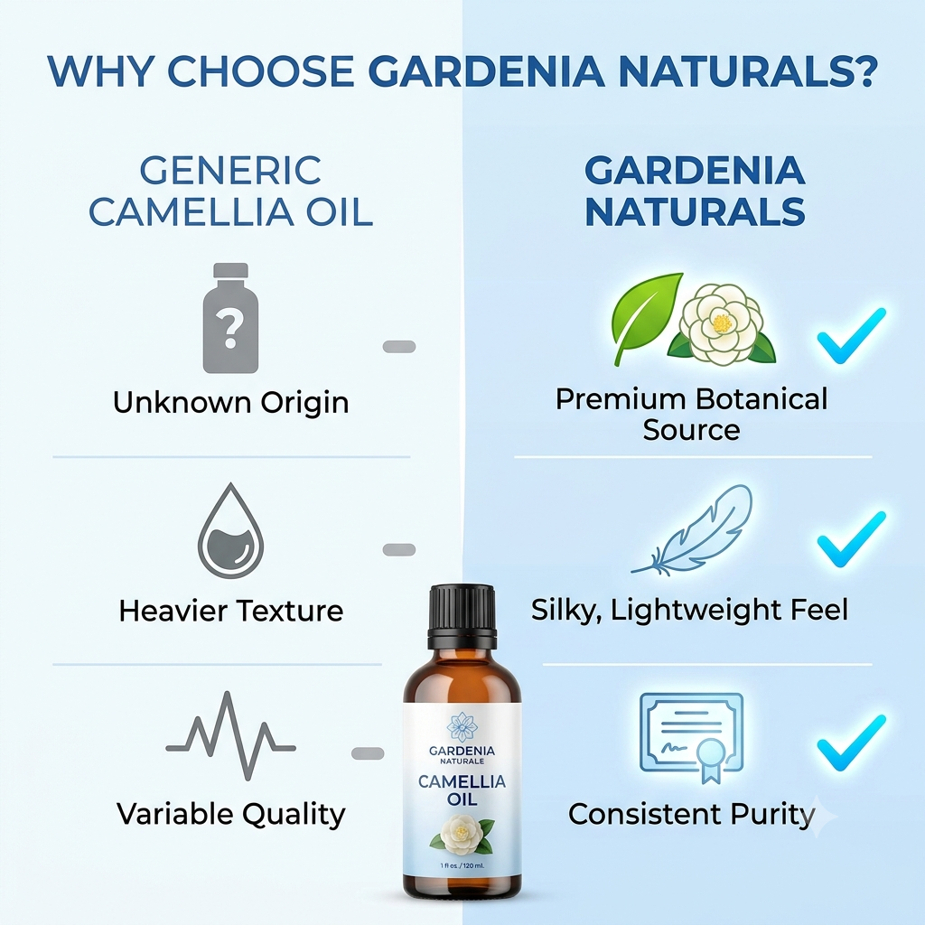 Camellia Oil (Camellia oleifera) – Elegant Camellia Tea Seed Oil for Face & Hair Radiance