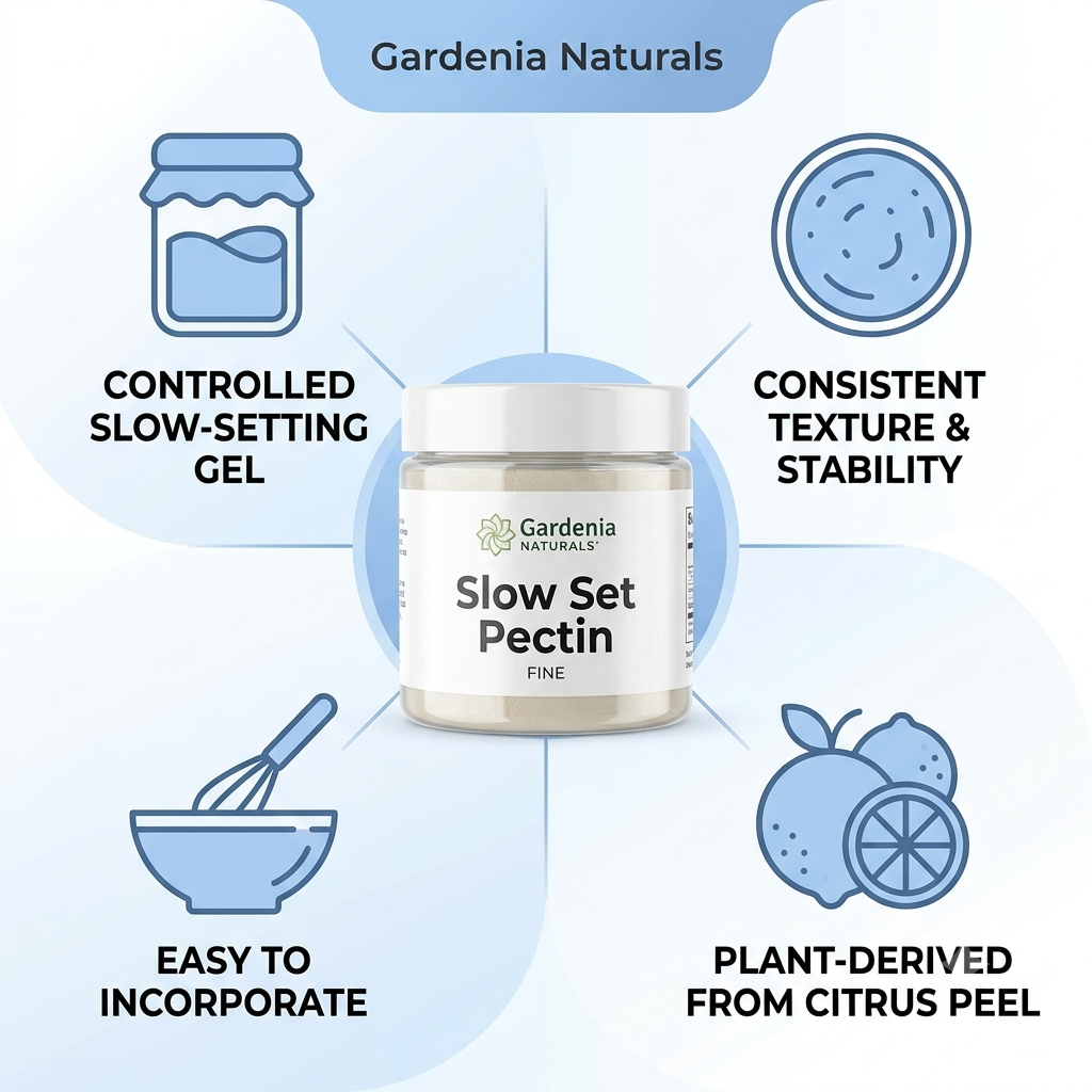 Pectin Slow Set Natural Gelling Agent for Jams Jellies Confectionery - Natural ingredient for professional and DIY cosmetic use