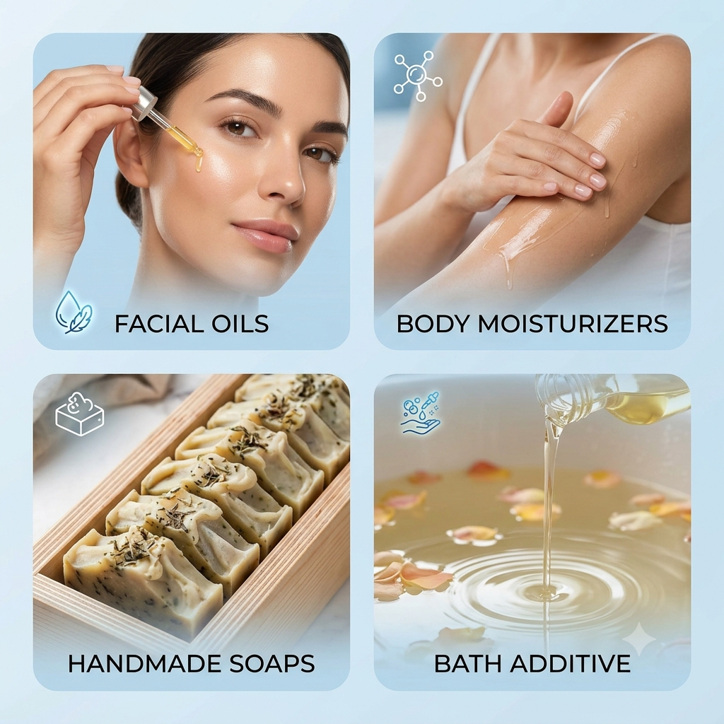 Rice Bran Oil (Oryza sativa) – Gentle Rice Bran Oil for Brightening & Softening Sensitive Skin