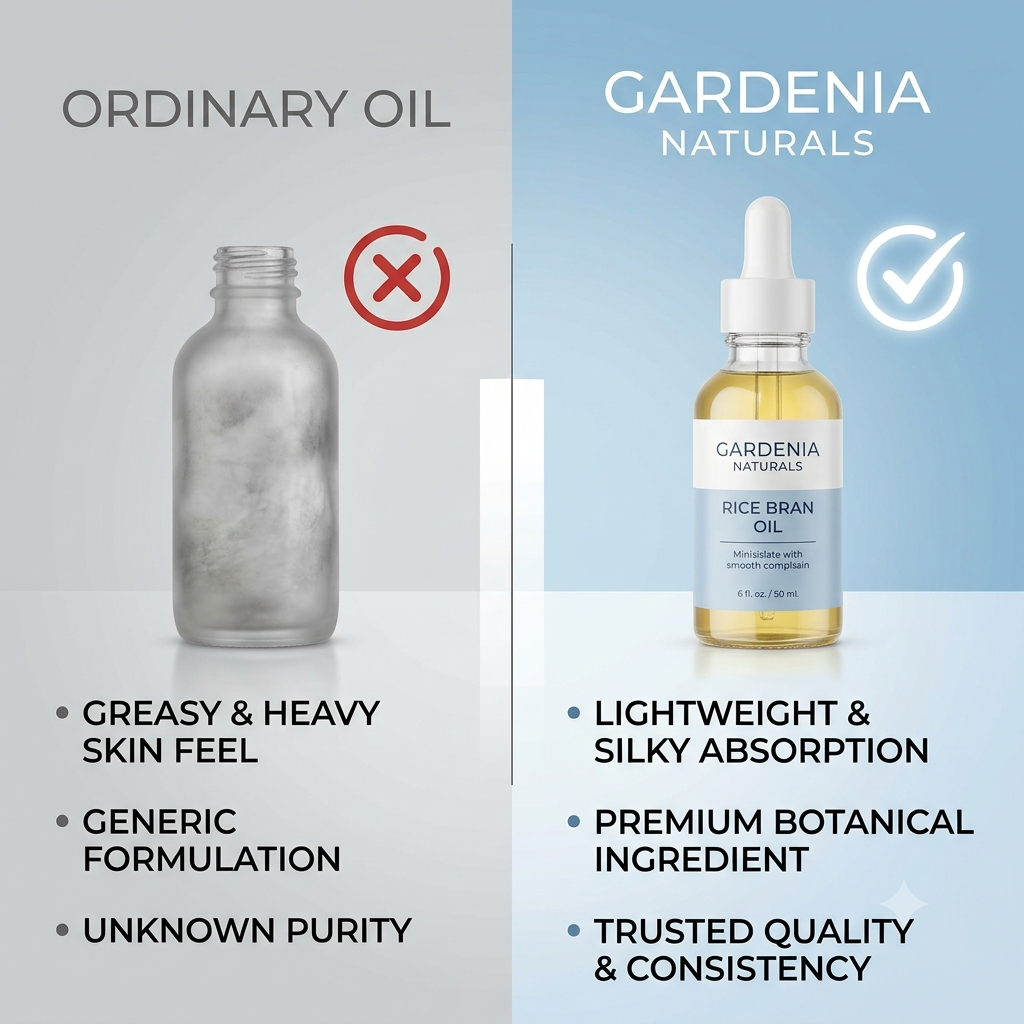 Rice Bran Oil (Oryza sativa) – Gentle Rice Bran Oil for Brightening & Softening Sensitive Skin