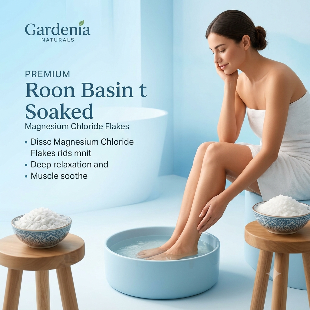 Magnesium Salt Magnesium Chloride Flakes HighAbsorption Magnesium Salt for Recovery Baths - Mineral-rich natural bath salt for relaxation and detox