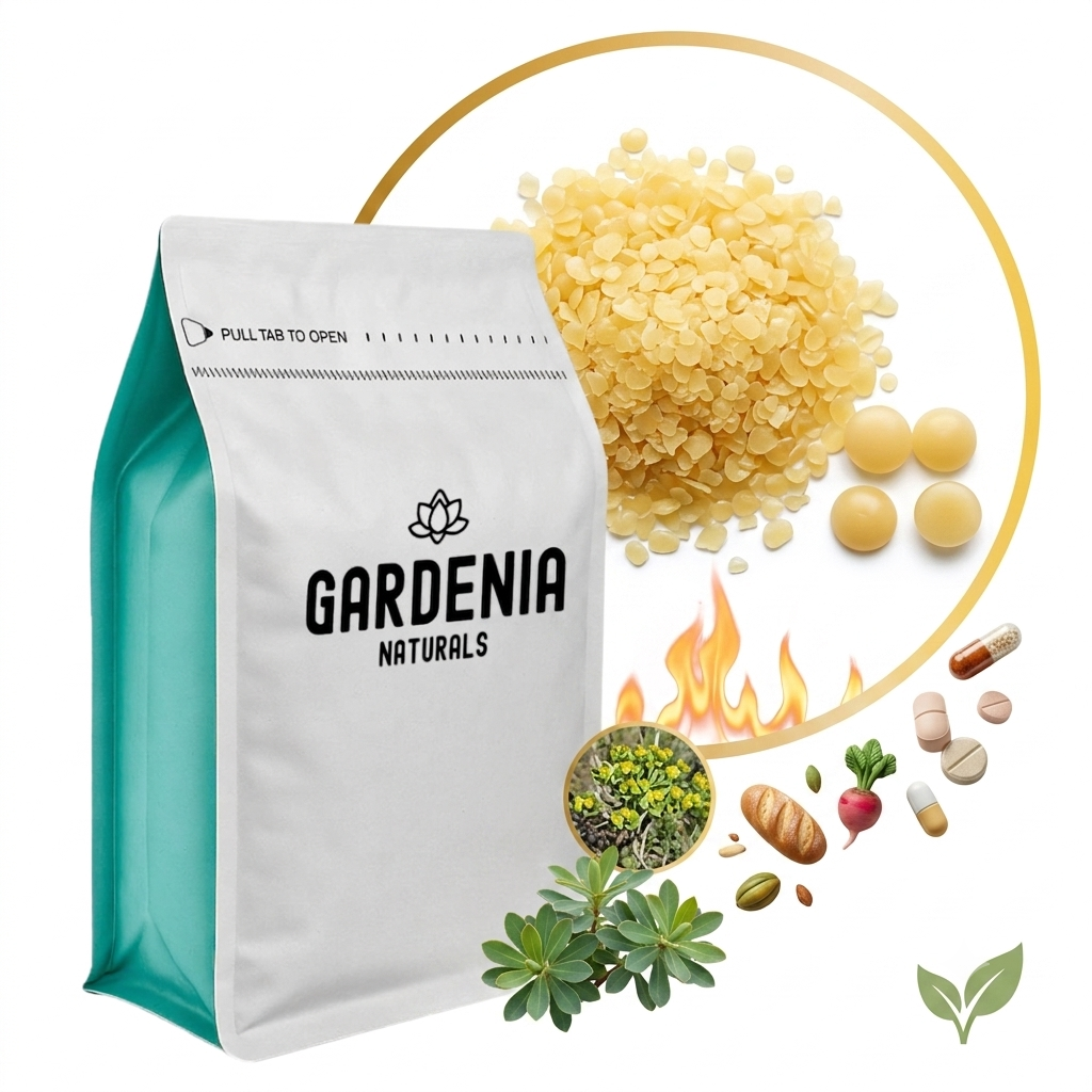 Candelilla Wax NF Pure Vegan PlantBased Wax for Lip Balms Cosmetics - Natural ingredient for professional and DIY cosmetic use