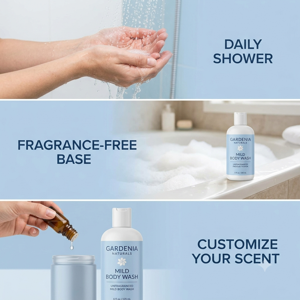 Mild Body Wash SLS Paraben Free - Natural ingredient for professional and DIY cosmetic use