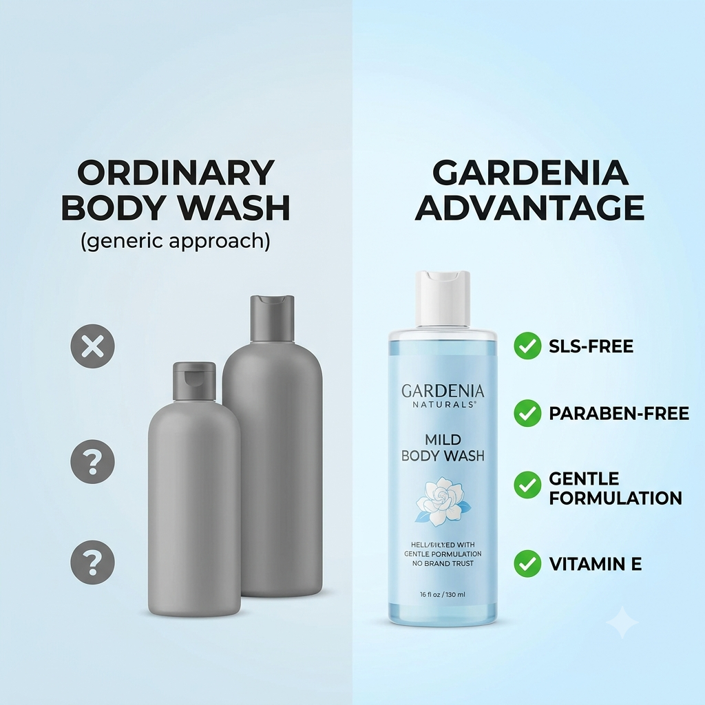 Mild Body Wash SLS Paraben Free - Natural ingredient for professional and DIY cosmetic use
