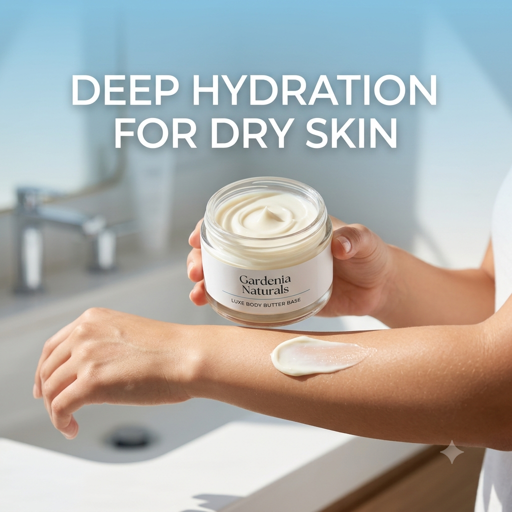 Body Butter Base Vegan Unscented Rich Moisturiser Cream - Unscented natural cosmetic base cream for skincare formulations