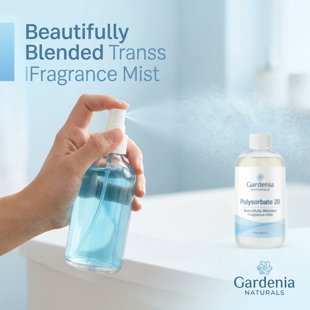 Polysorbate 20 Solubilizer for Essential Oils in Room Sprays Linen Mists - Pure natural carrier oil for skincare and aromatherapy