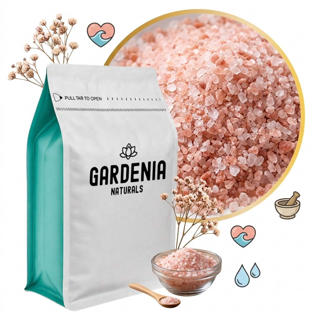 Pink Himalayan Salt Fine Grade Gourmet Food Grade Natural Body Scrub Exfoliant - Mineral-rich natural bath salt for relaxation and detox