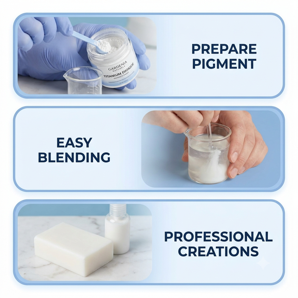 Titanium Dioxide HighOpacity Whitener for Soap Cosmetics - Natural ingredient for professional and DIY cosmetic use