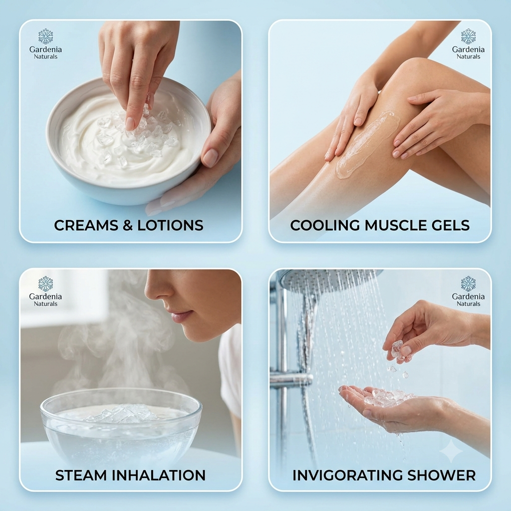 Menthol Crystals Intense Cooling Agent for Balms Sprays Steams - Natural ingredient for professional and DIY cosmetic use