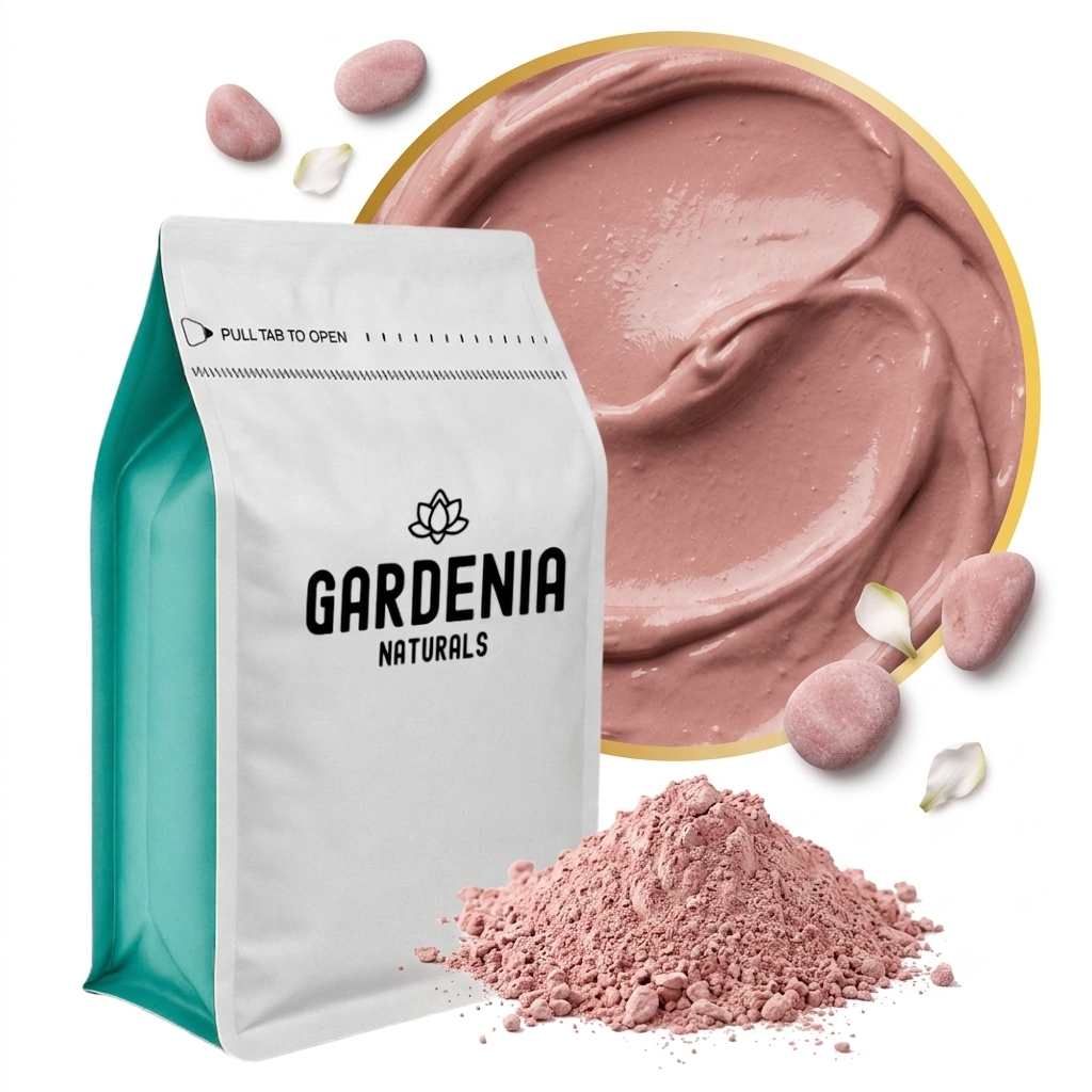 Pink French Clay Gentle Mineral Clay for Sensitive Mature Skin - Natural ingredient for professional and DIY cosmetic use