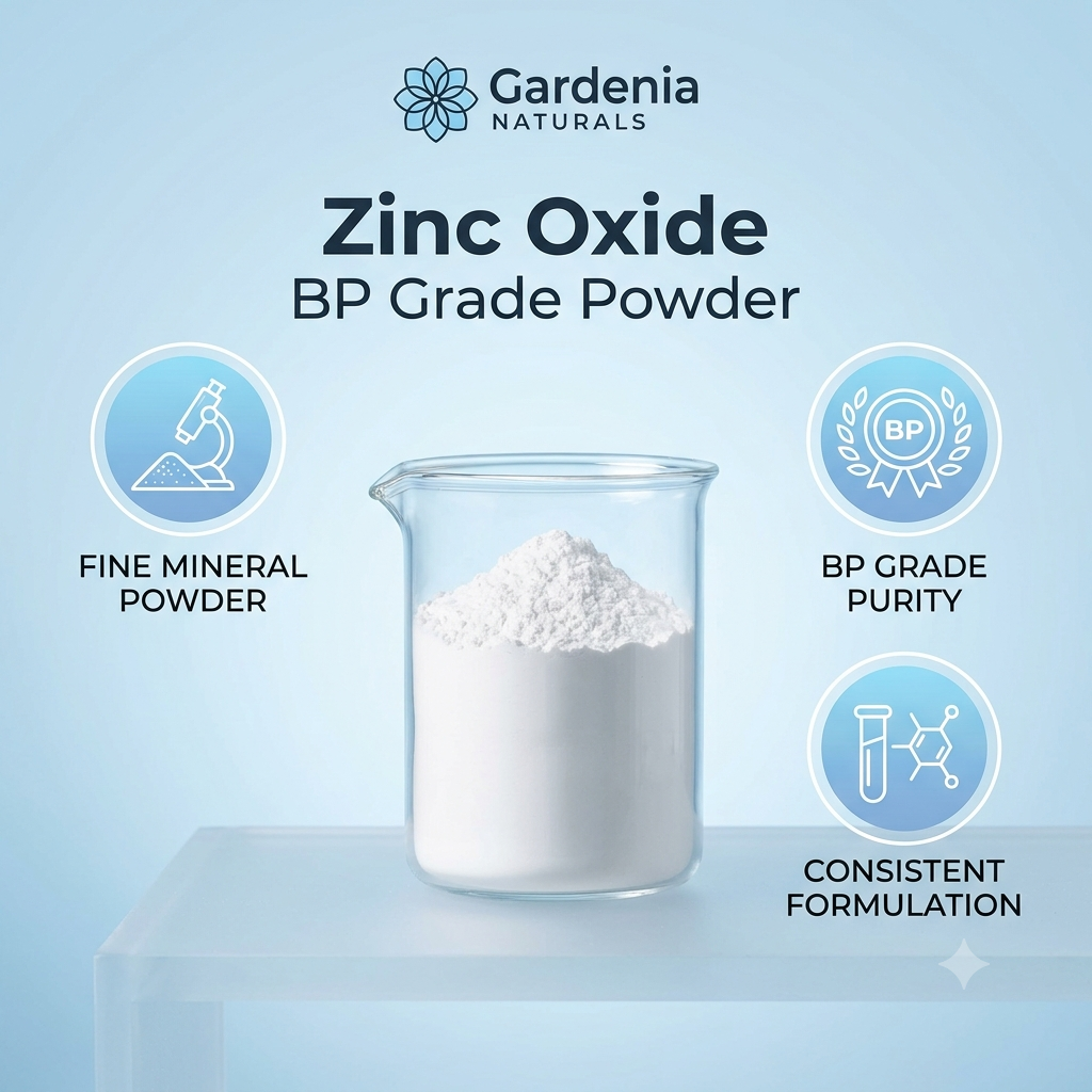 Zinc Oxide BP Grade Powder Natural Skin Protectant for Sunscreen Diaper Creams - Unscented natural cosmetic base cream for skincare formulations