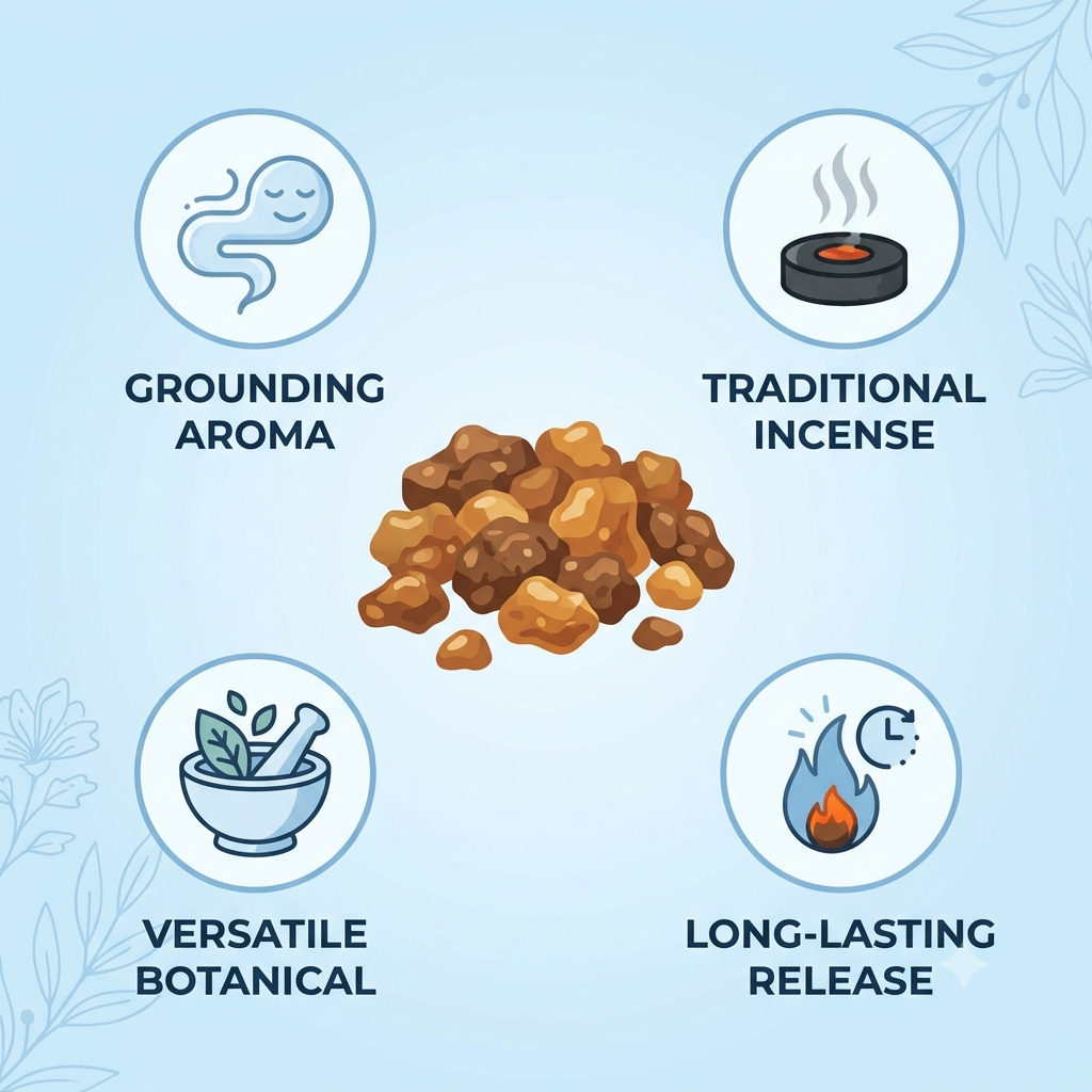 Myrrh Granules Deeply Resinoid Grounding Oil for Skincare Meditation - Pure natural carrier oil for skincare and aromatherapy