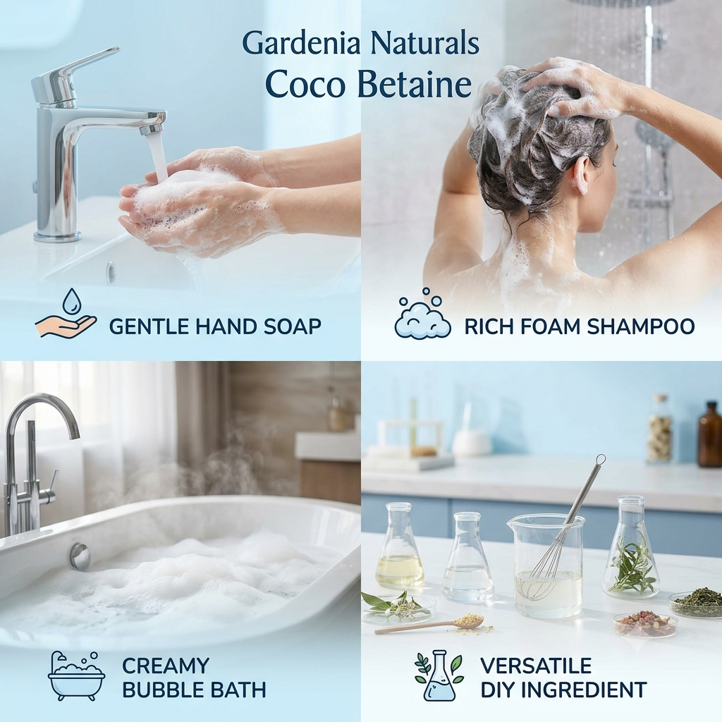 Coco Betaine Gentle Surfactant Foam Booster for Shampoo Body Wash - SLS and Paraben free hair care base for sensitive scalp