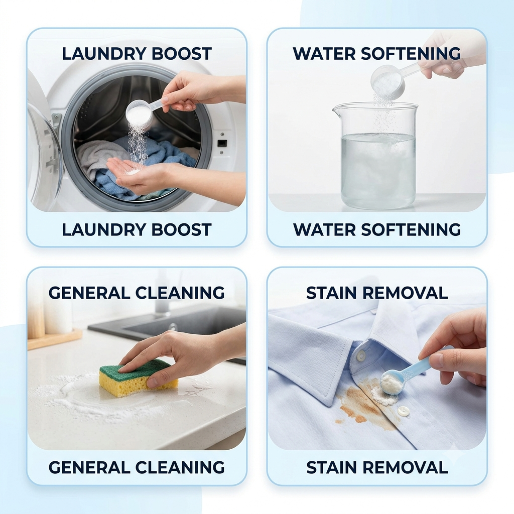 Borax Powder Natural Cleaning Booster Laundry Mineral DIY Slime Ingredient - Natural ingredient for professional and DIY cosmetic use