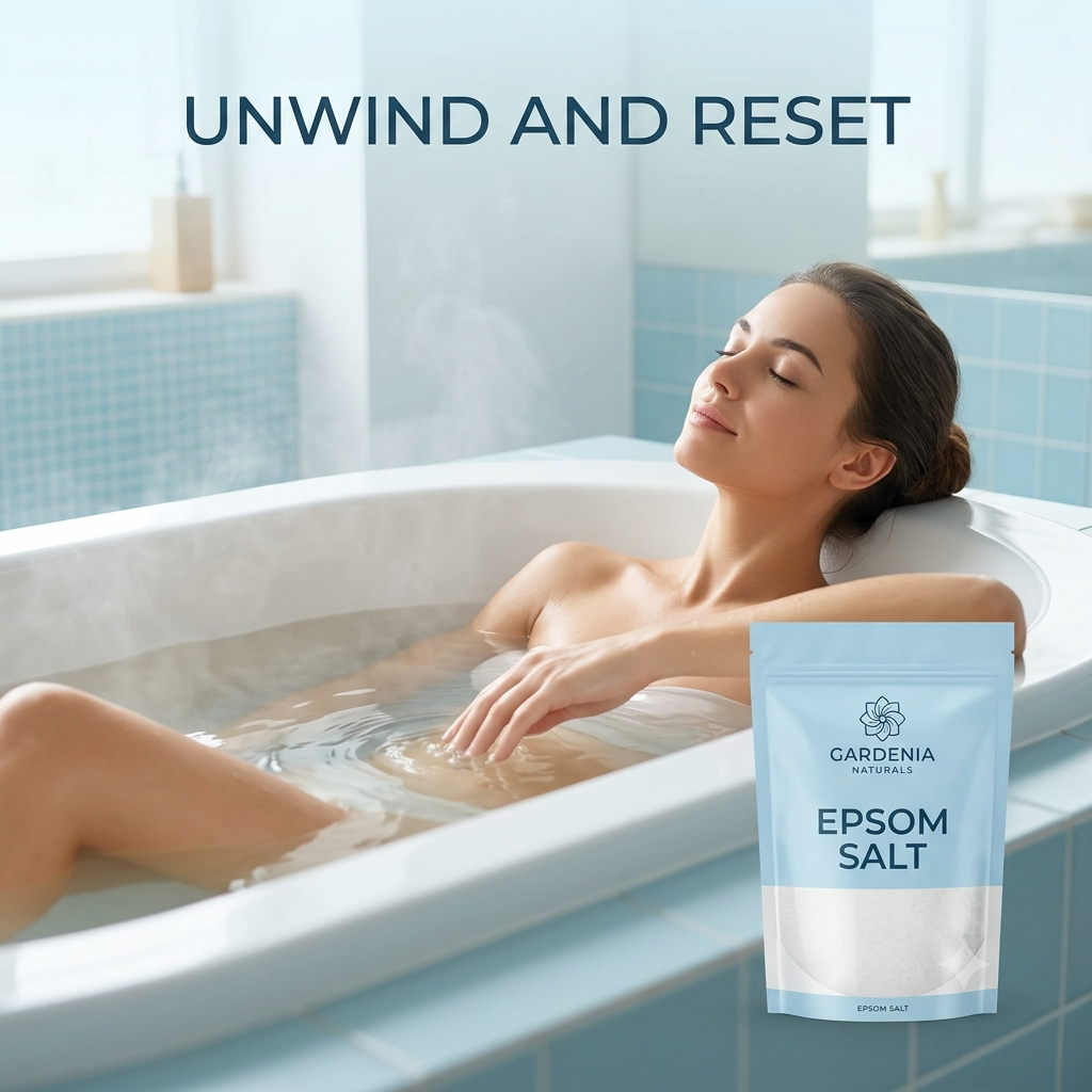 Epsom Salt Pharmaceutical Grade Magnesium Sulfate for Recovery Bath Soaks - Mineral-rich natural bath salt for relaxation and detox