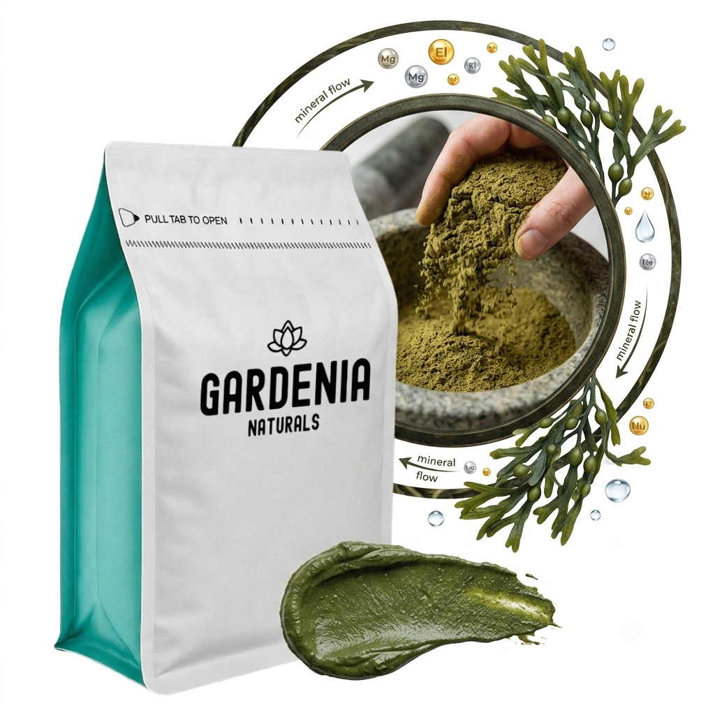 Seaweed Powder NutrientRich Marine Botanical for Body Wraps Detox - Natural ingredient for professional and DIY cosmetic use