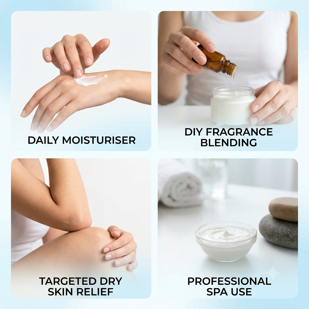 Hand Body Base Cream Nourishing Unscented Moisturiser Base - Unscented natural cosmetic base cream for skincare formulations