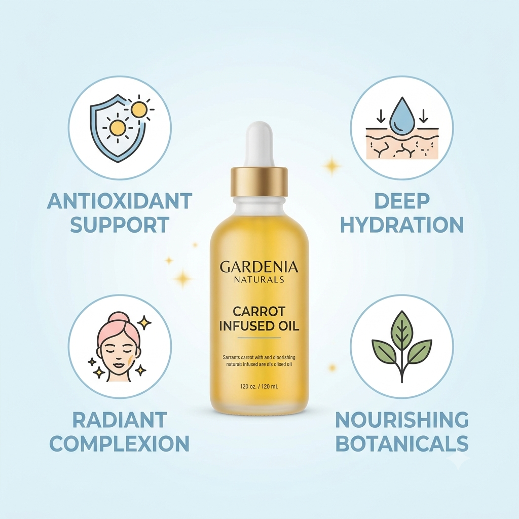 Carrot Infused Oil – Beta-Carotene Rich Carrot Oil for Skin Rejuvenation & Tan Support