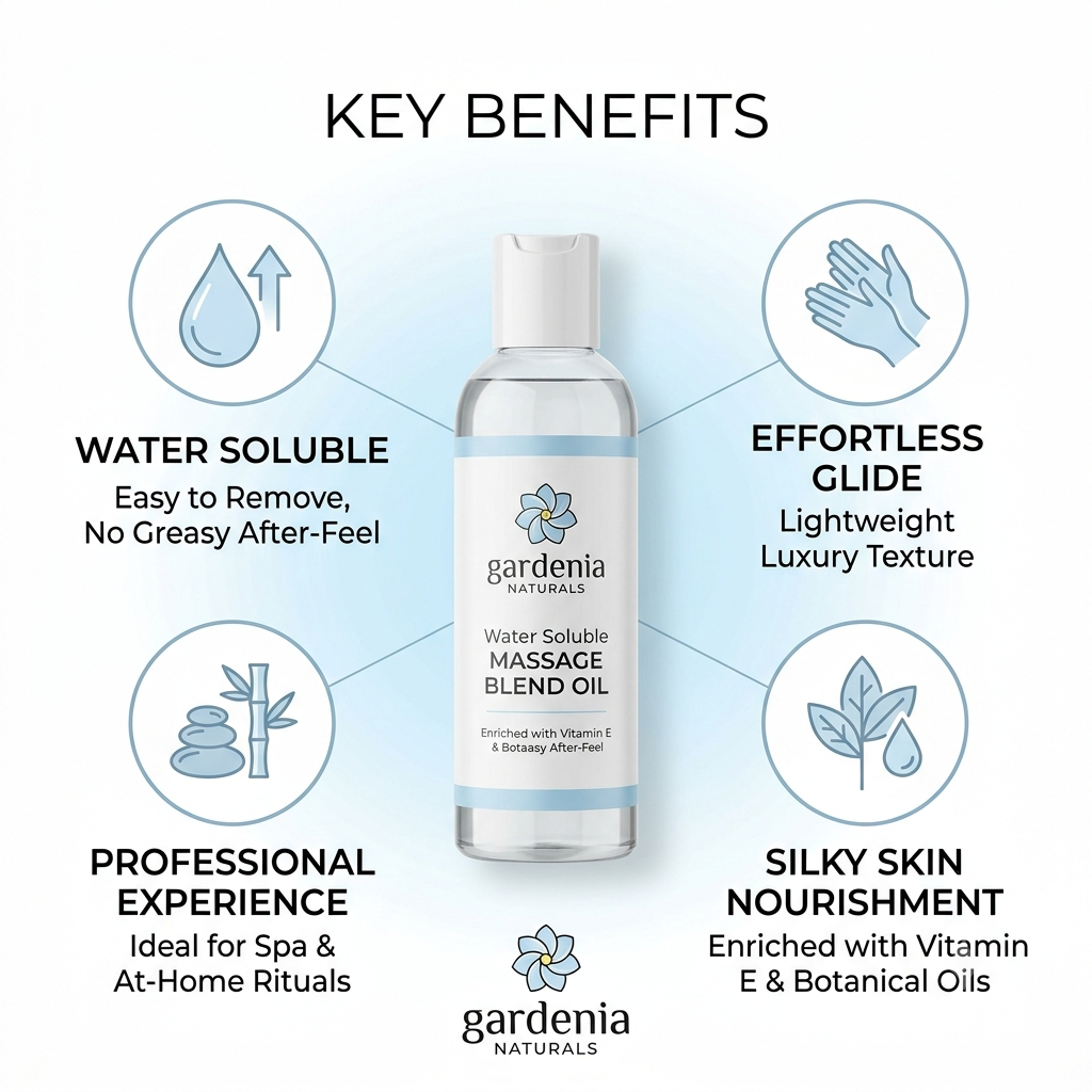 Water Soluble Massage Blend Oil – Professional Easy-Wash Massage Oil for Mess-Free Use