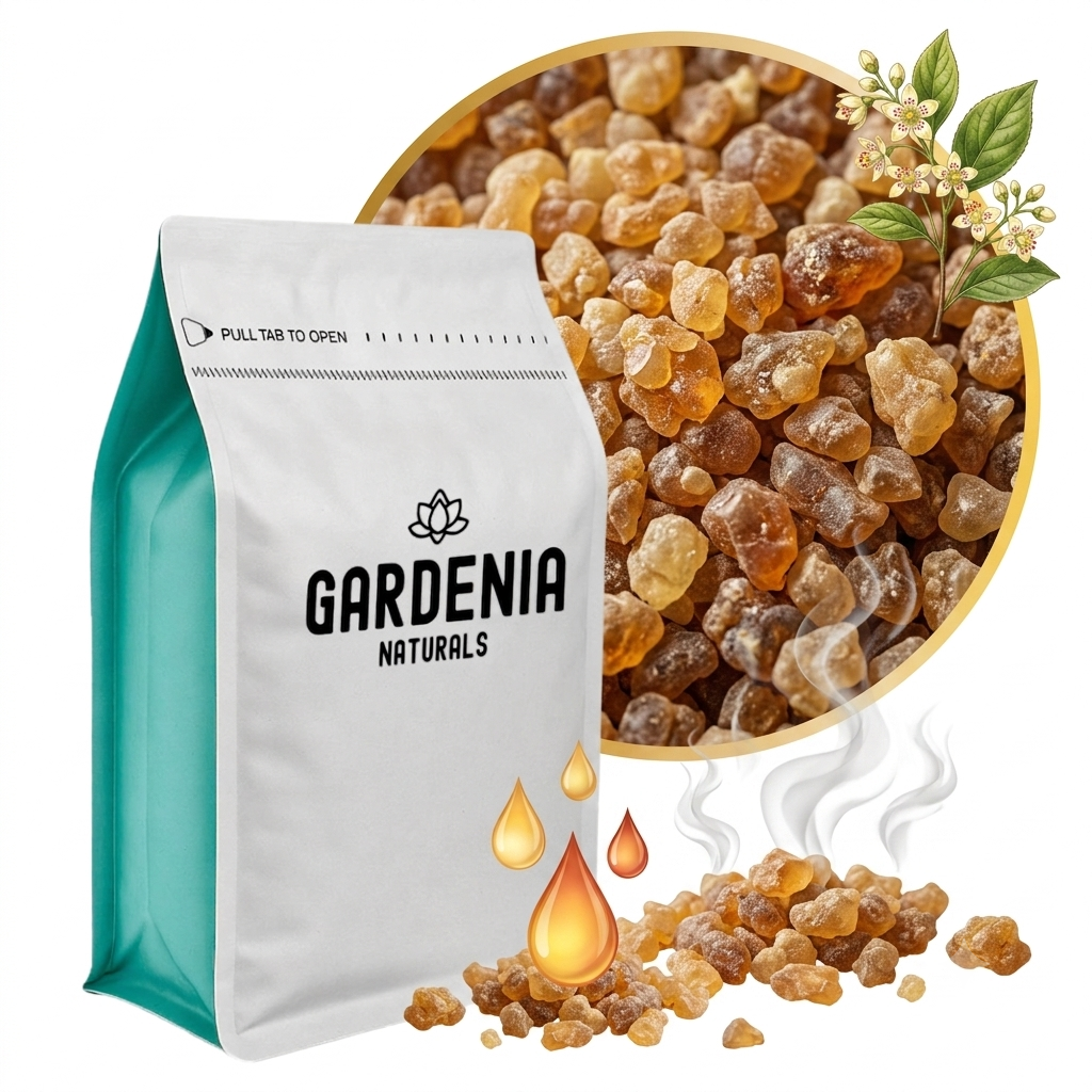 Benzoin Gum Granules Aromatic Resin for Incense Fixative for Perfumery - Natural ingredient for professional and DIY cosmetic use