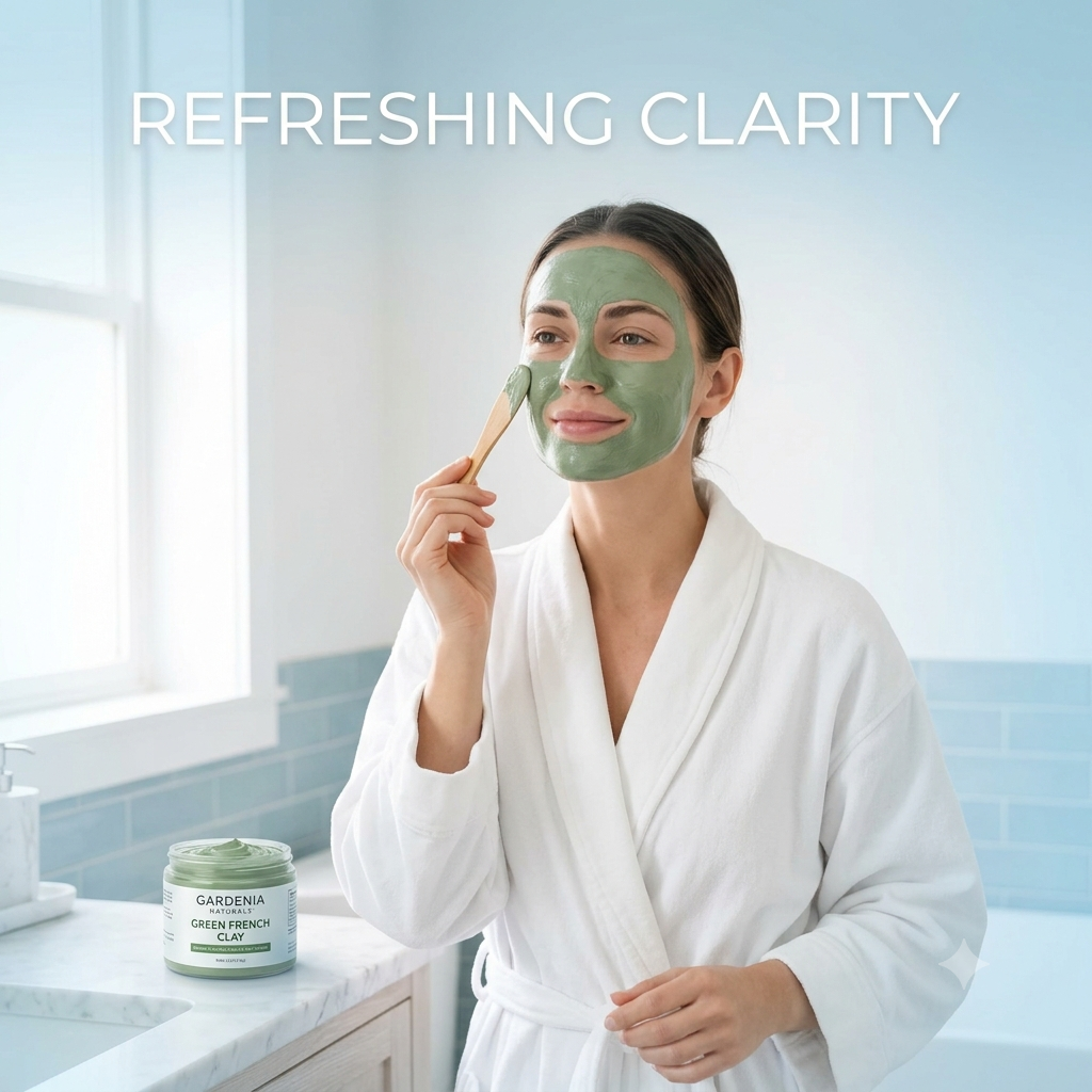 Green French Clay Detoxifying Mineral Clay for Face Masks Body Wraps - Natural ingredient for professional and DIY cosmetic use