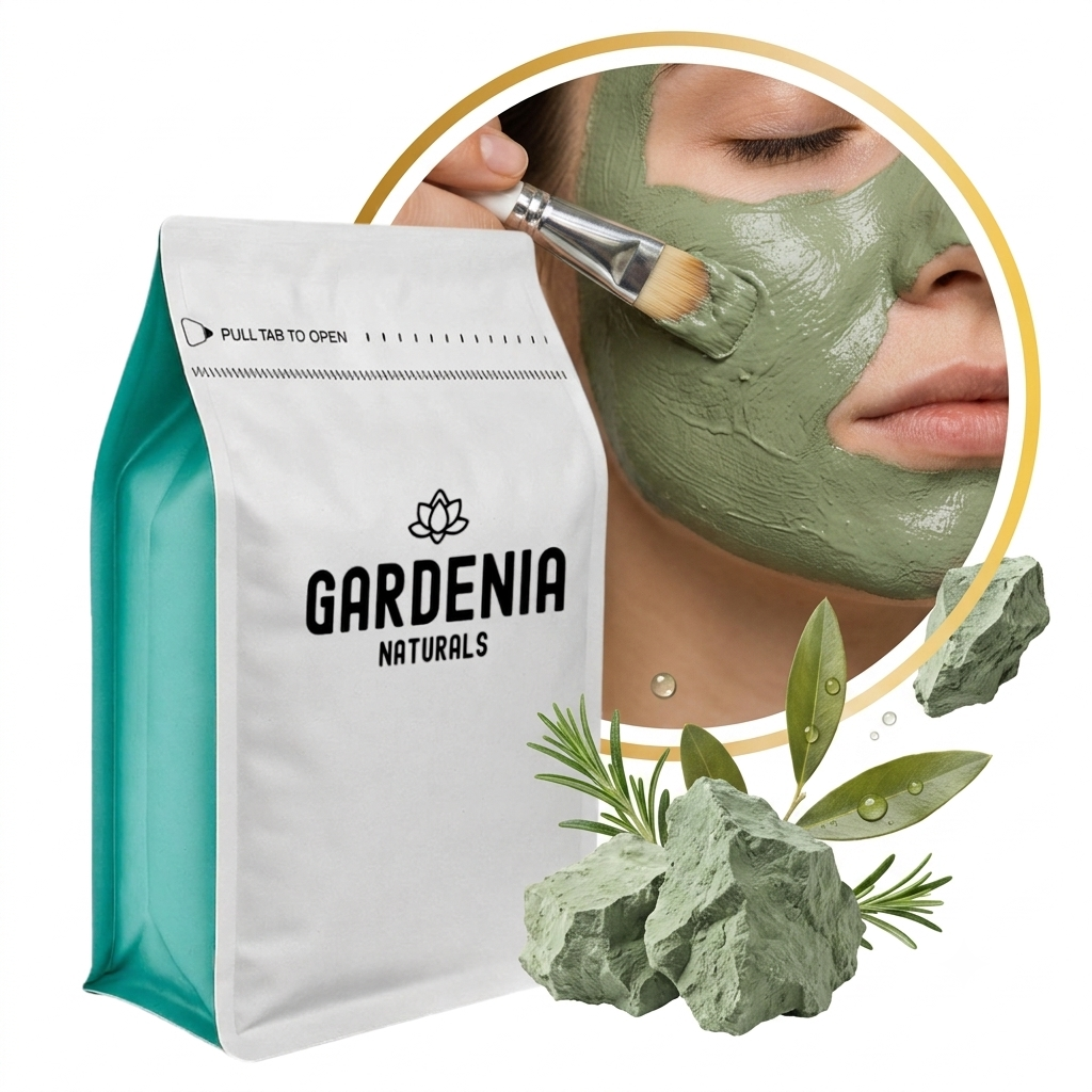 Green French Clay Detoxifying Mineral Clay for Face Masks Body Wraps - Natural ingredient for professional and DIY cosmetic use