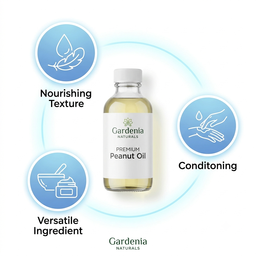 Peanut Oil (Arachis hypogeae) – Traditional Peanut Oil for Rich Lather in Soap & Body Care