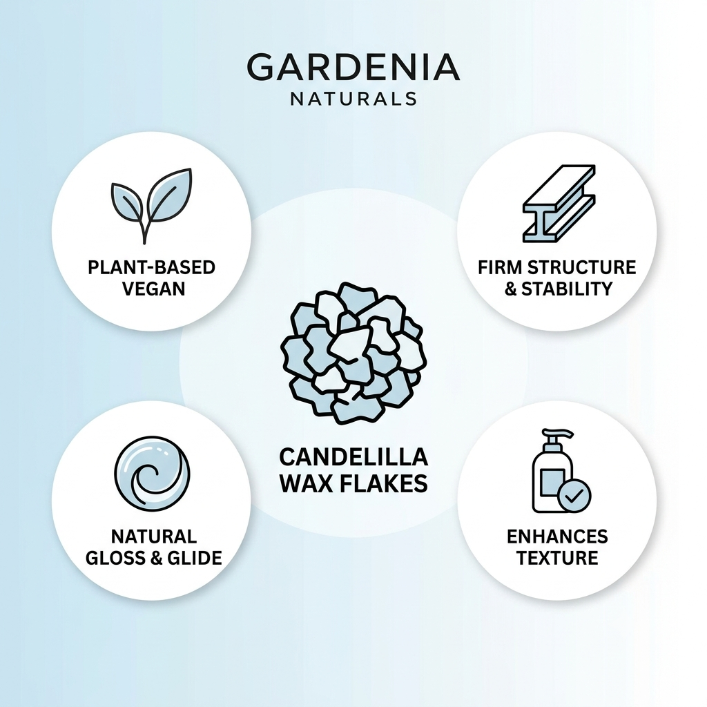 Candelilla Wax NF Pure Vegan PlantBased Wax for Lip Balms Cosmetics - Natural ingredient for professional and DIY cosmetic use