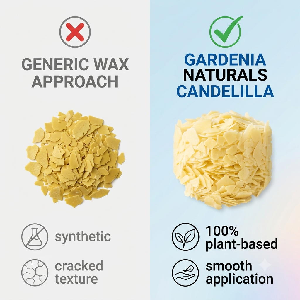 Candelilla Wax NF Pure Vegan PlantBased Wax for Lip Balms Cosmetics - Natural ingredient for professional and DIY cosmetic use