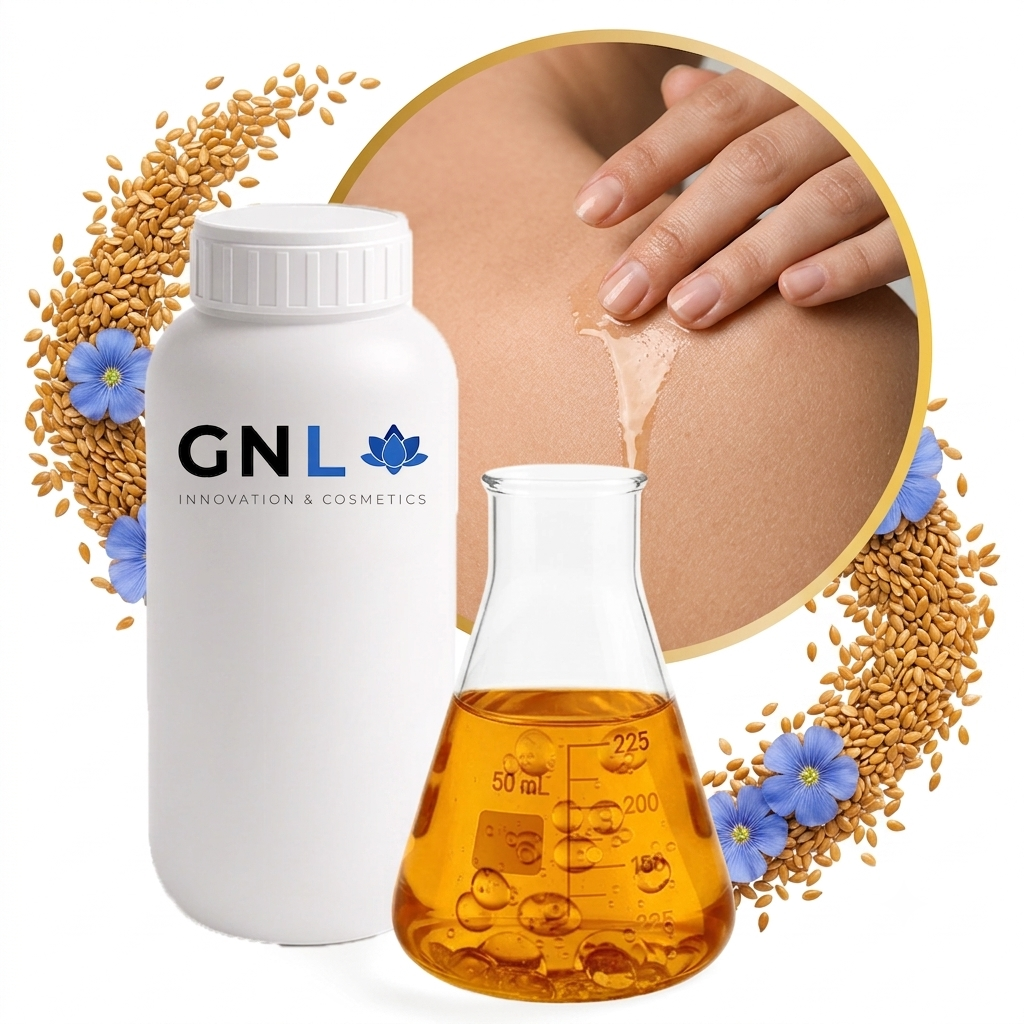 FlaxseedLinseed Oil Linum usitatissimum Pure Flaxseed Linseed Oil for Skin Vitality Wood Care - Pure natural carrier oil for skincare and aromatherapy