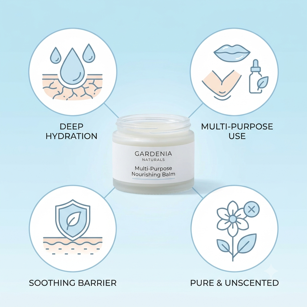 Balm Intensive Moisturising Natural Balm Base for Skin Body - Natural ingredient for professional and DIY cosmetic use