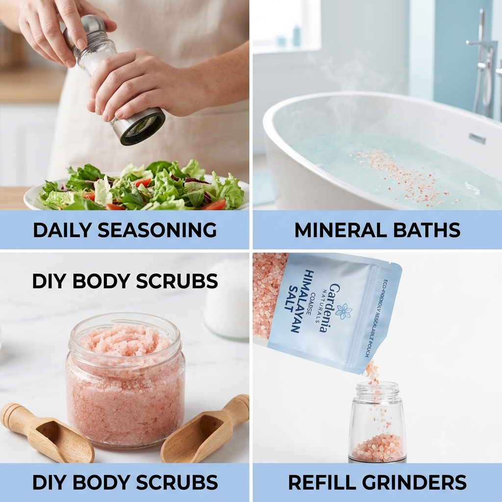 Pink Himalayan Salt Coarse Grade MineralRich Pure Rock Salt for Bath Soaks Grinders - Mineral-rich natural bath salt for relaxation and detox