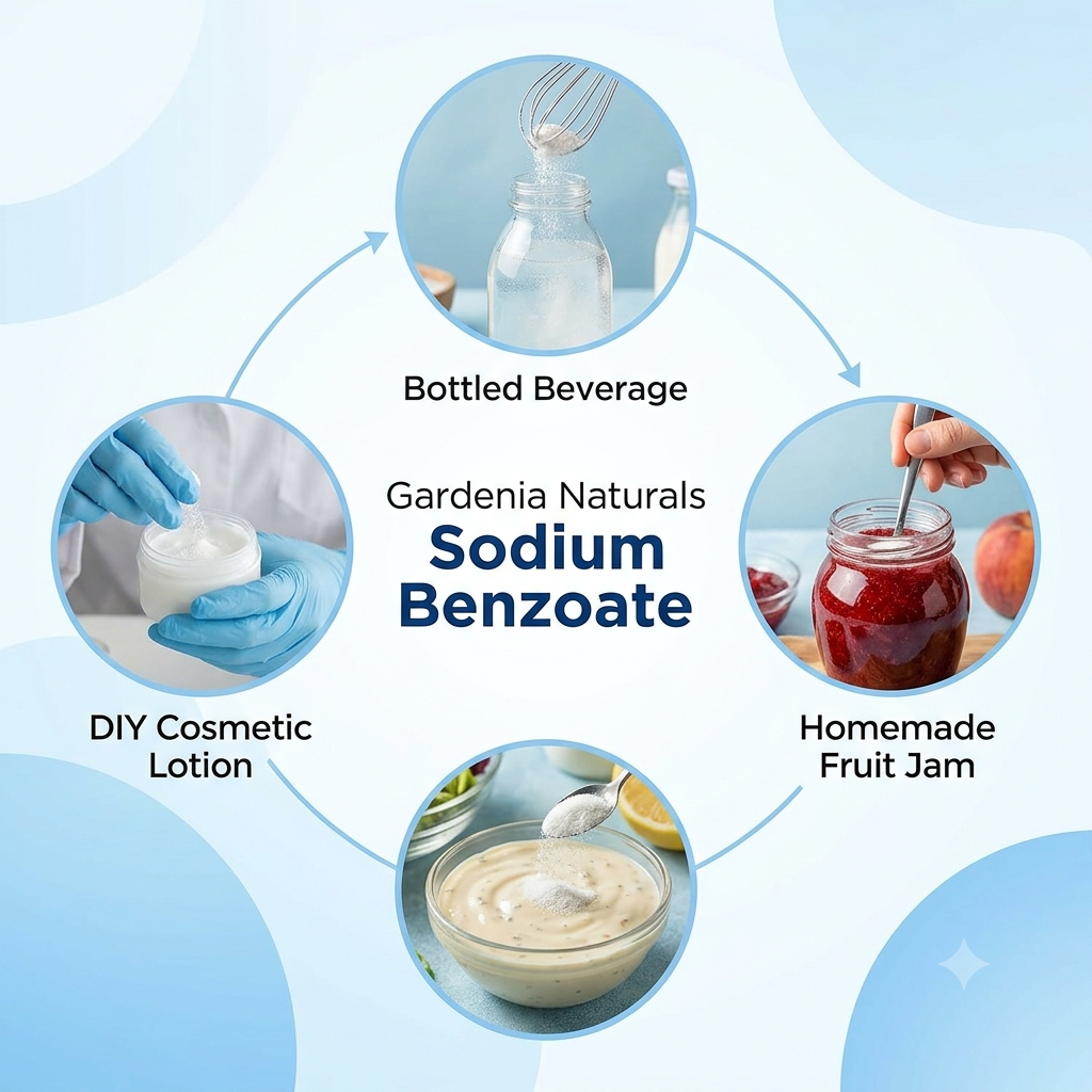 Sodium Benzoate FoodGrade Preservative AntiFungal Agent for Cosmetics - Natural ingredient for professional and DIY cosmetic use
