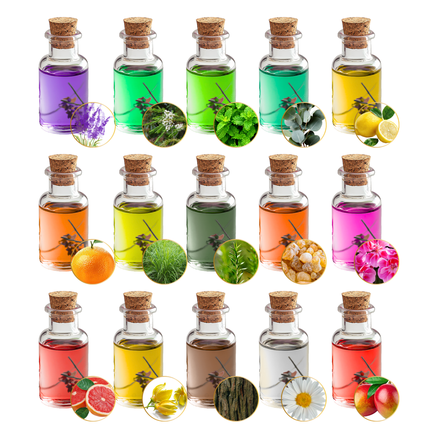 Bundle 15 Essential Oils – Complete Set for DIY Skincare & Aromatherapy