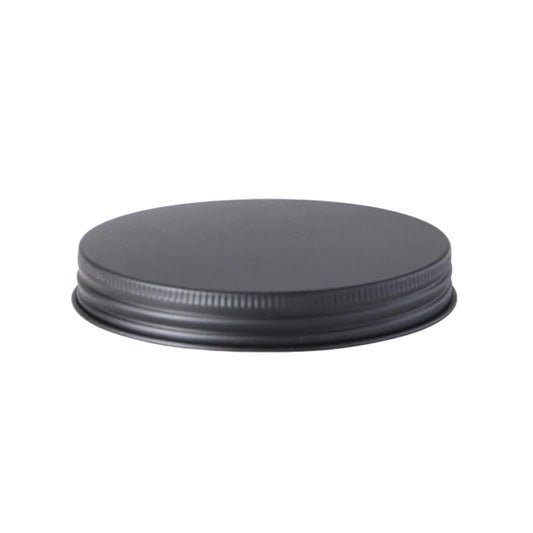 Matt Black Lid for 400ml Amber Candle Jar | Recyclable Aluminium | Bulk Pricing
