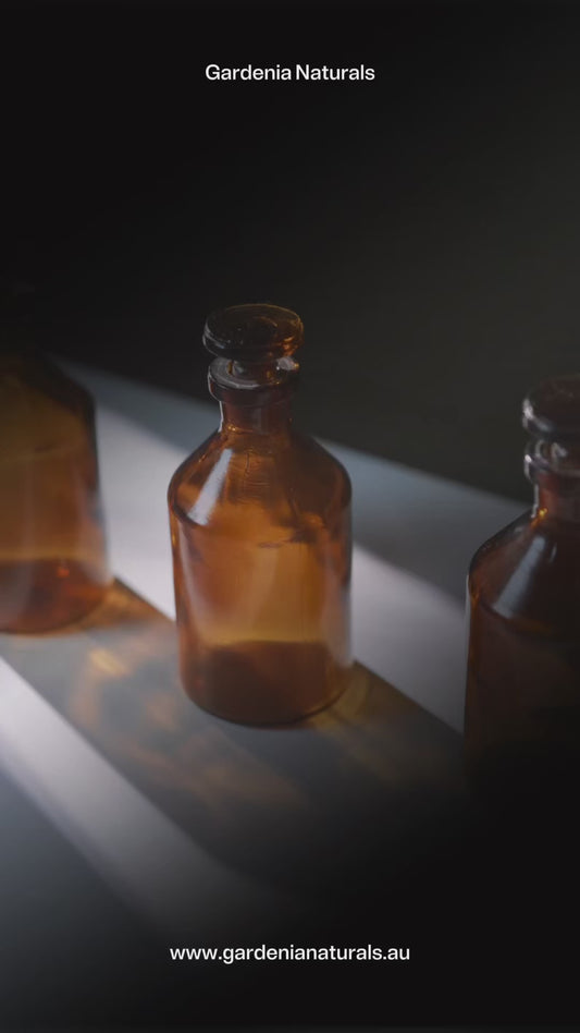 10ml Amber Glass Bottle – Small Apothecary Vial for Essential Oils & Serums (No Cap)