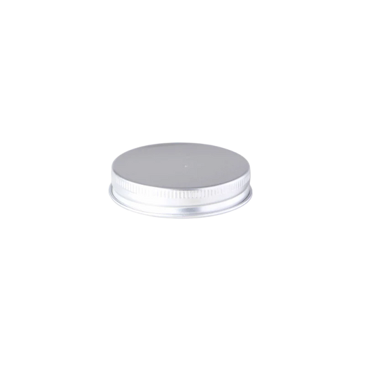 Silver Aluminium Lid for 100ml Glass Jar | Candle & Cosmetic Packaging
